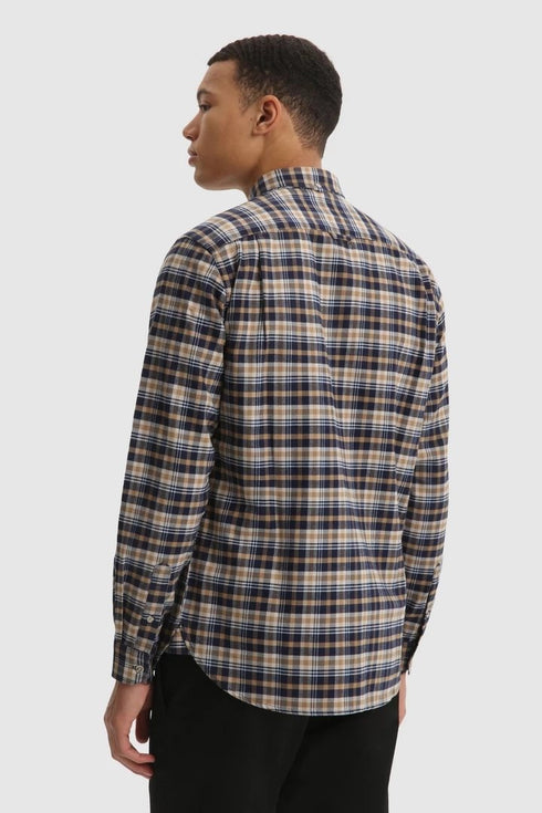 Camicia Uomo in flanella di cotone Beige WOOLRICH- Francavilla Moda